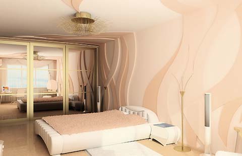 Жидкие обои в гостиной и спальне 6 Жидкие обои в гостиной и спальне 6