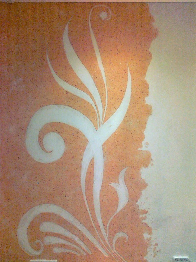 Комбинированные жидкие обои с рисунком Комбинированные жидкие обои с рисунком