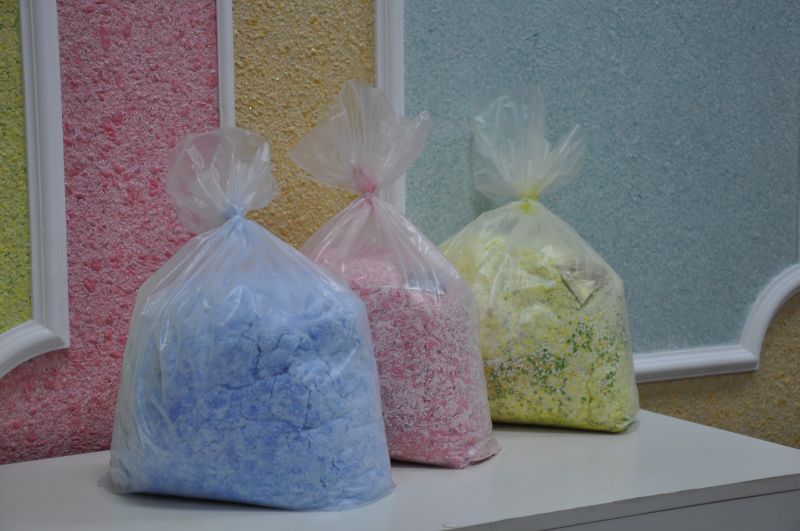 Как выглядят жидкие обои перед применением Как выглядят жидкие обои перед применением