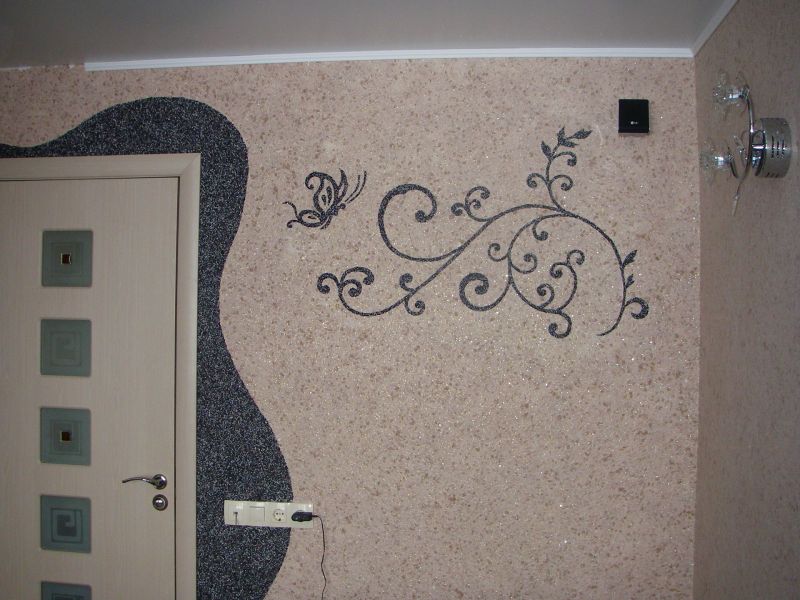 Жидкие обои на стенах Жидкие обои на стенах