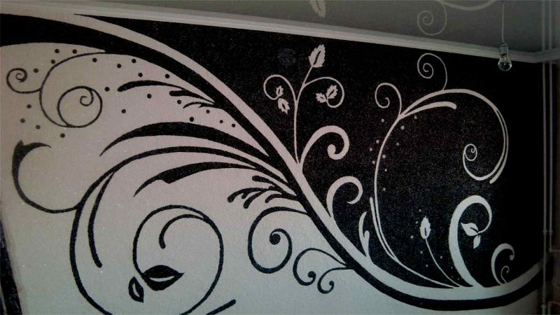 Жидкие обои черного цвета Жидкие обои черного цвета