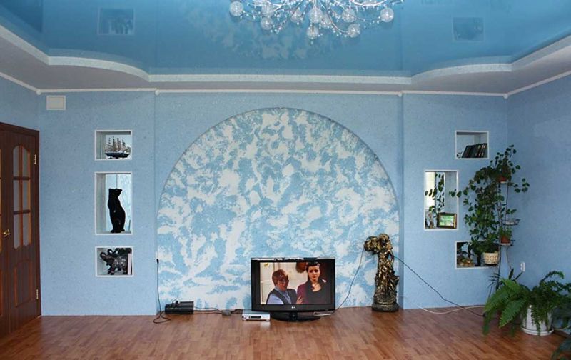 Жидкие обои с голубым оттенком Жидкие обои с голубым оттенком