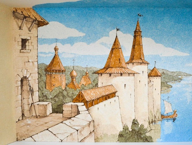 Рисунки жидкими обоями