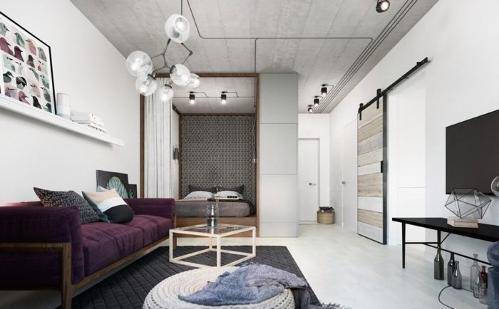Дизайн современной квартиры-студии