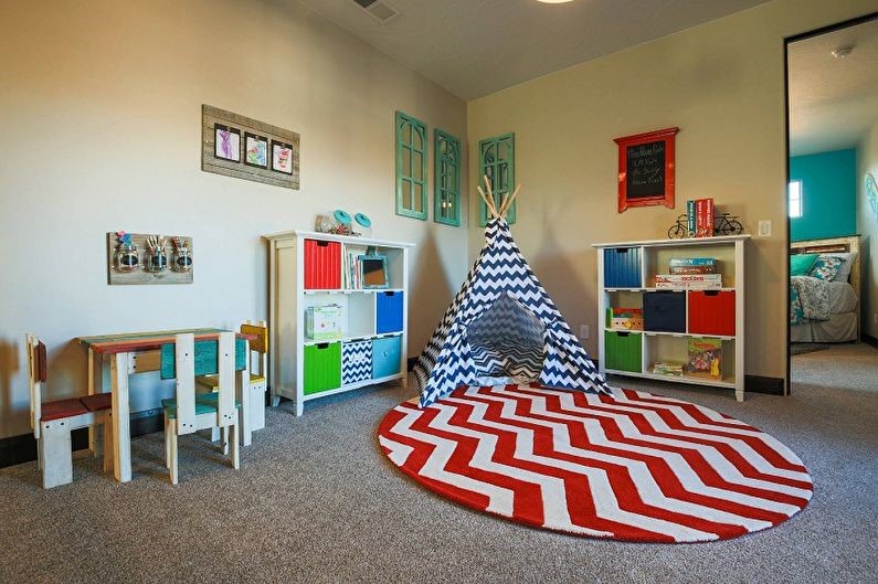 деление детской комнаты на две зоны